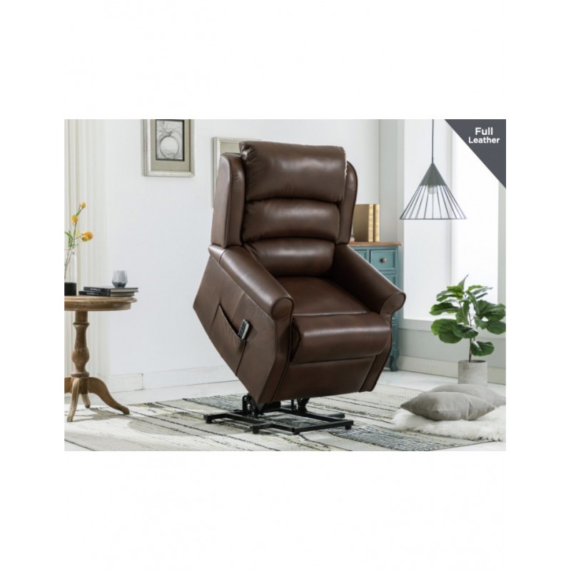 AM Windsor L&T Dual Motor Dark Brown Leather